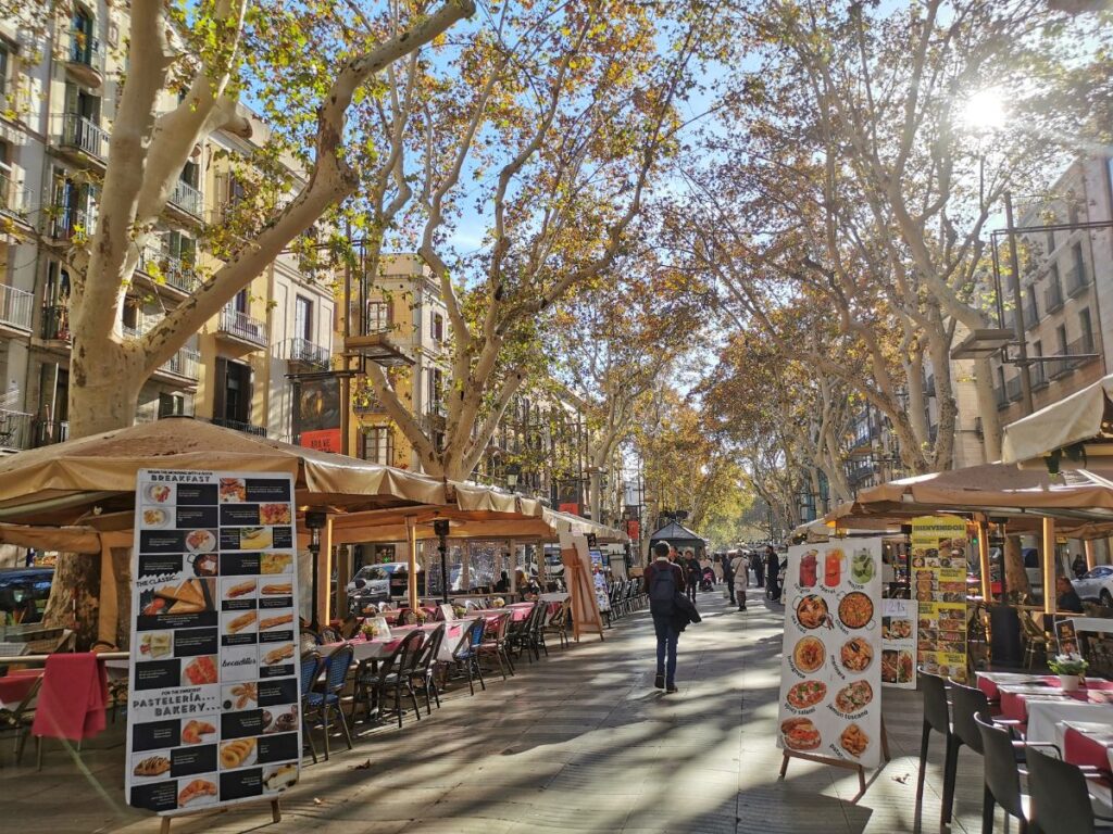 La Rambla in Early December - When to Visit Barcelona
