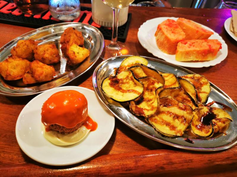 A Selection of Typical Barcelona Tapas Dishes