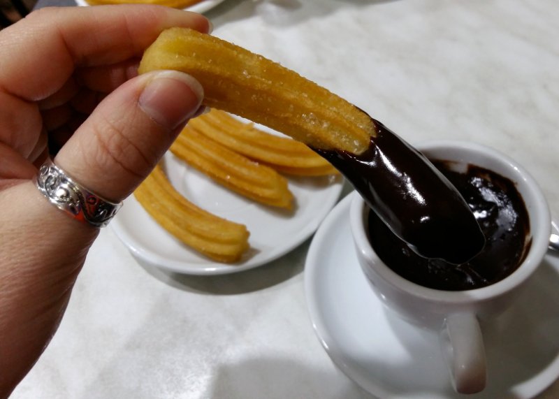 Delicious Hot Chocolate and Churros