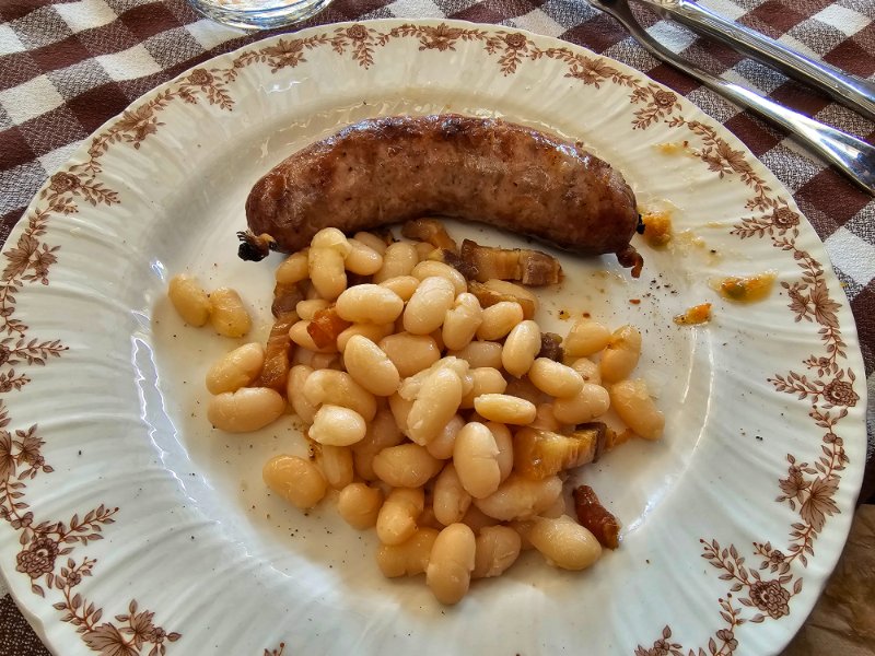 A Plate of Botifarra Sausage and White Beans