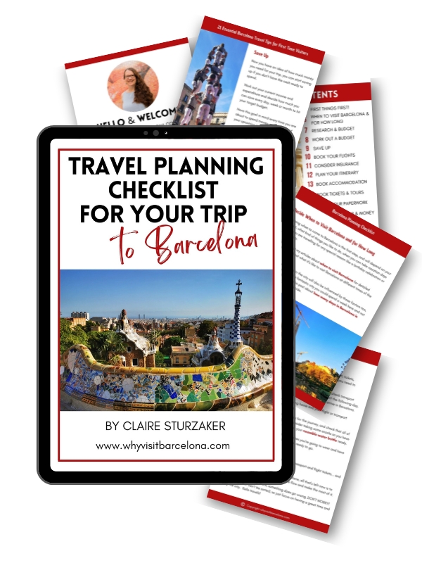 Barcelona Travel Planning Checklist MockUp