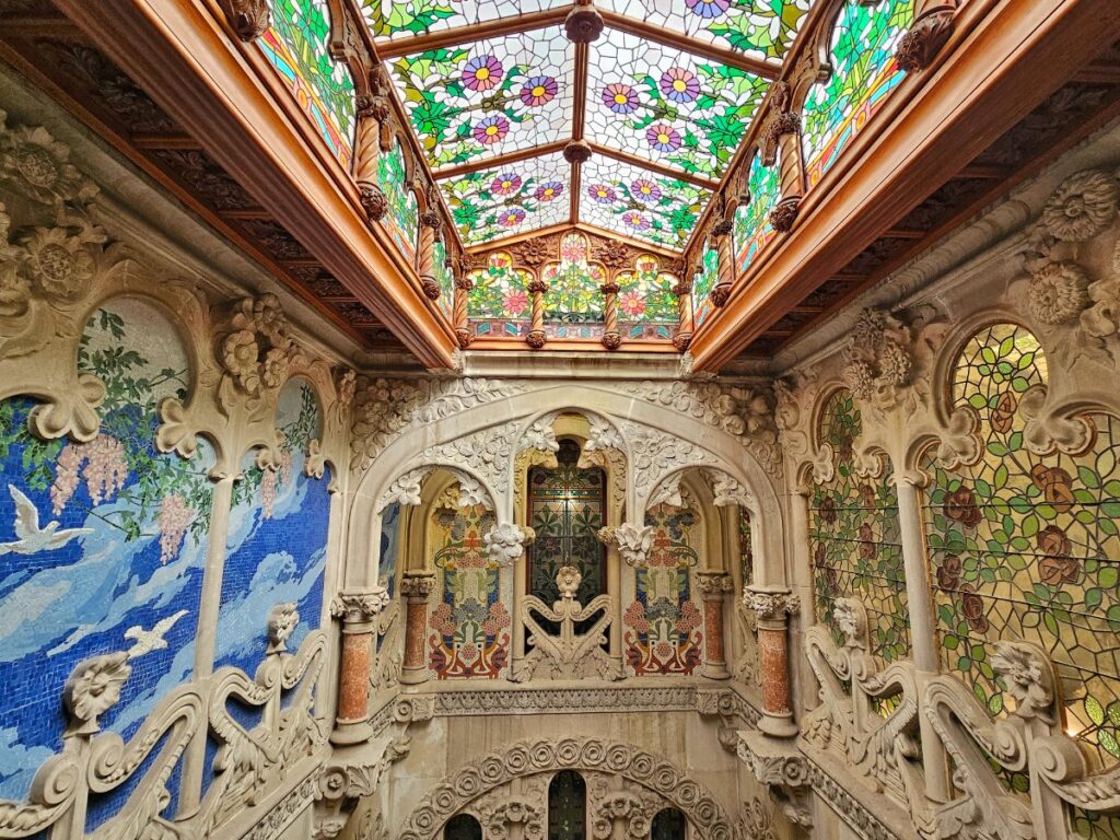 Casa Navas Interior with Stained Glass Roof - The Best Things to do in Reus Spain