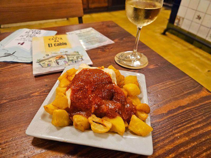 Amazing Patatas Bravas from El Cable Tapas Bar in Sitges