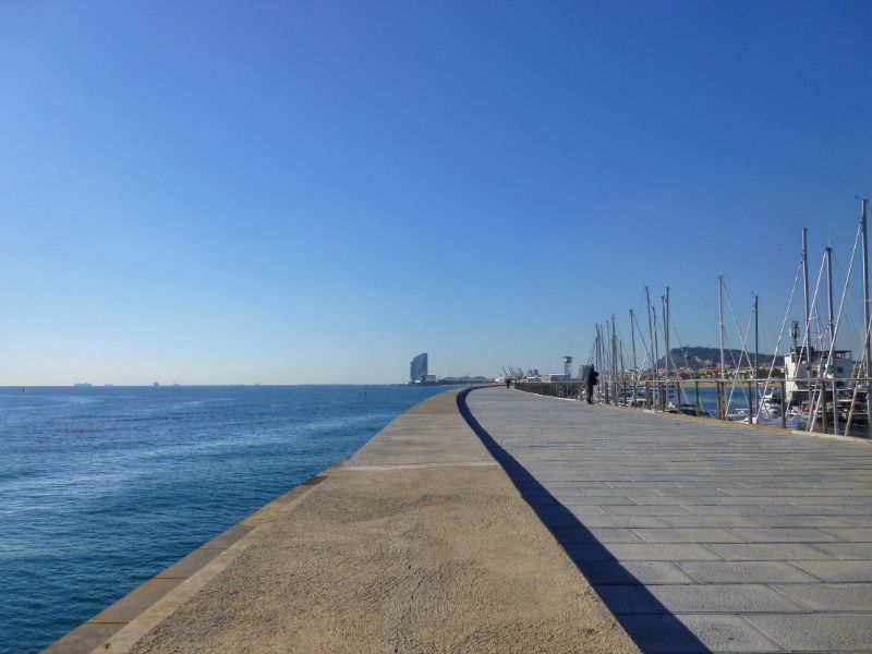 Moll de Gregal Walkway by the sea - Secret Places in Barcelona