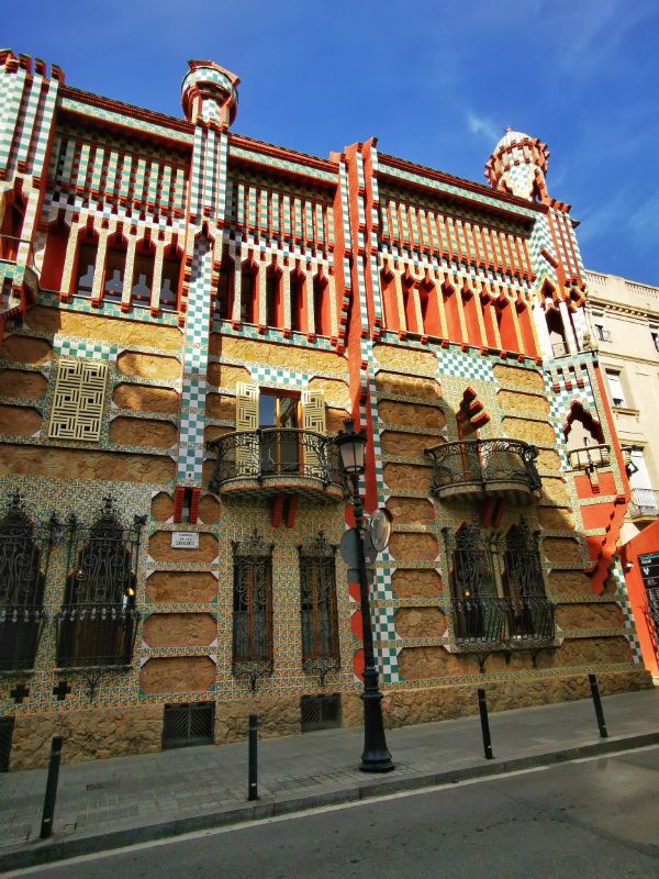 Outside Casa Vicens - One of Gaudi's Works in Barcelona