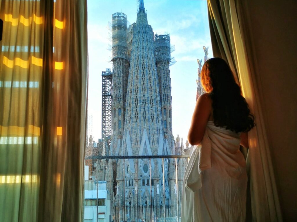A Romantic Barcelona Hotel Room with a View of Sagrada Familia - Sercotel Rosello Hotel