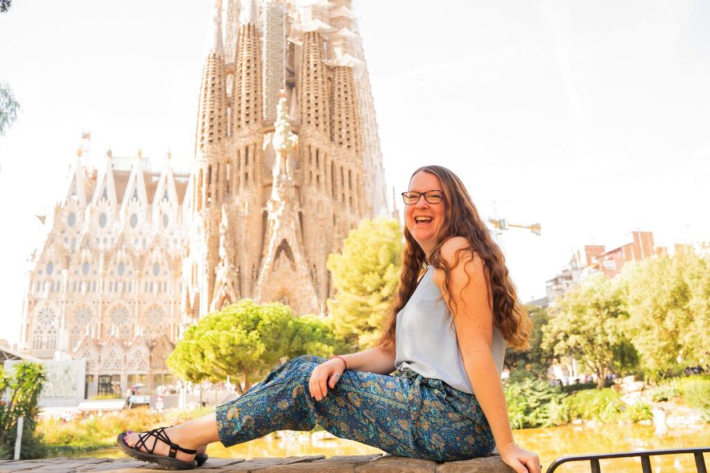 Claire at the Sagrada Familia - Barcelona Trip Planning Services