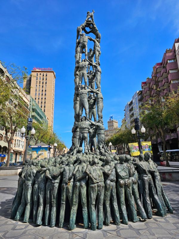 Monument to the Castellers Sculpture in Tarragona