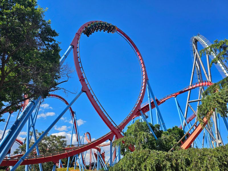 One of the Loops on Dragon Khan PortAventura World