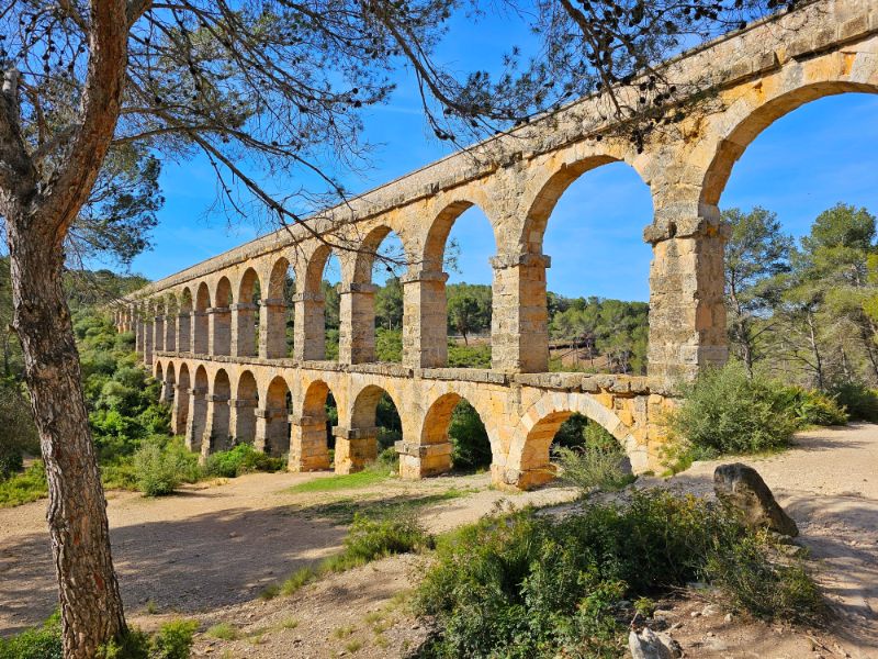 The Devils Bridge Roman Aqueduct Outside Tarragona