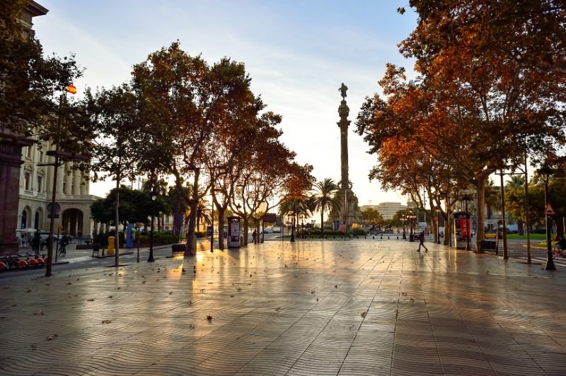 La Rambla on a November Day