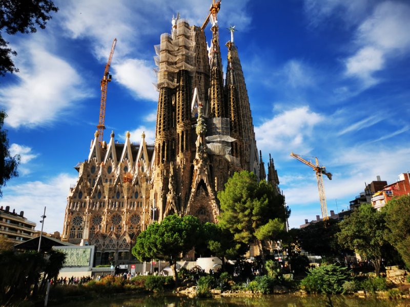 Sagrada Familia in Early November in Barcelona