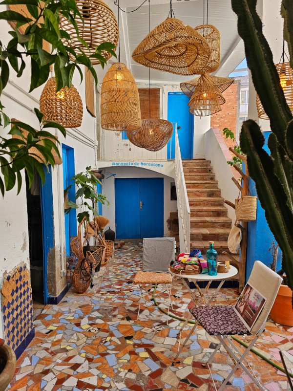 The Colourful Courtyard at Ernesto de Barcelona Store in Sitges