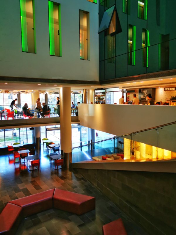 The Lobby Bar and 1st Floor Breakfast Area at the Sercotel Rosellon Hotel