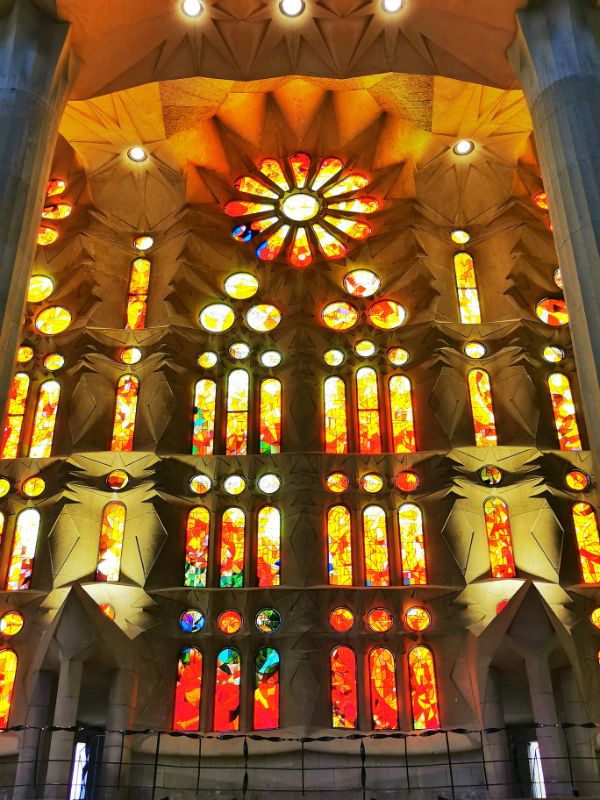 Stained Glass Window on the Passion Facade