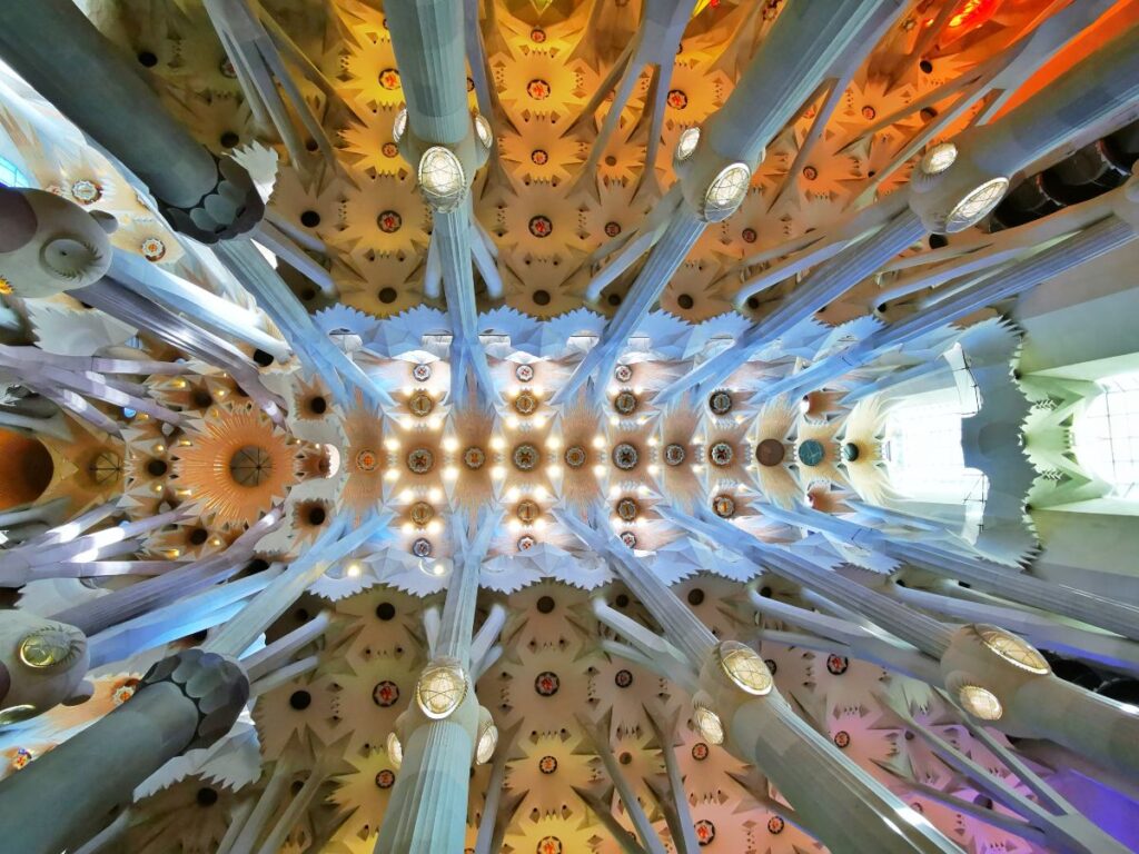 The Stunning Ceiling of the Sagrada Famila Interior