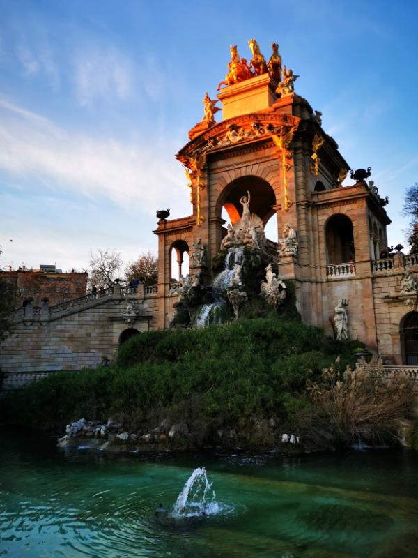 Parc de la Ciutadella in Barcelona at Sunset