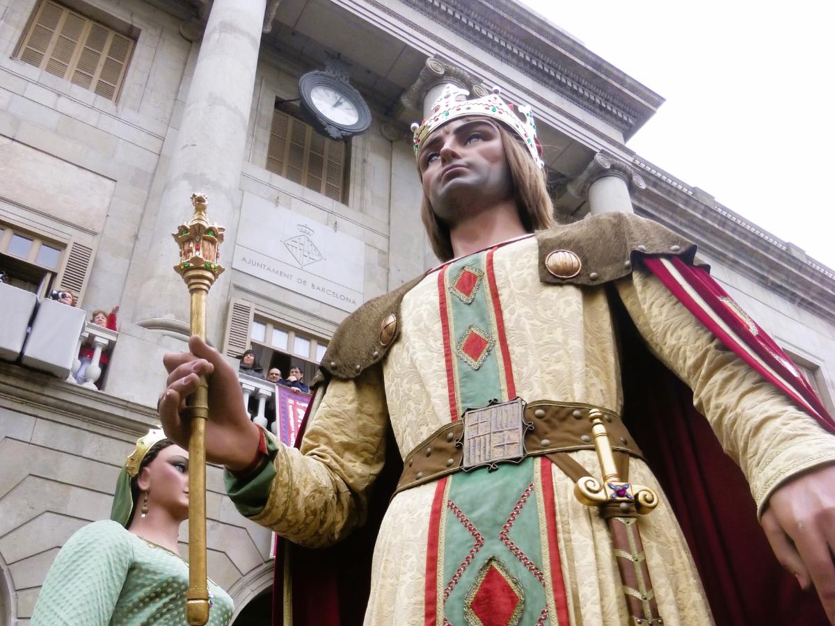 The Gegants de la Ciutat - Part of the Santa Eulalia Festival Celebrations in Barcelona in February
