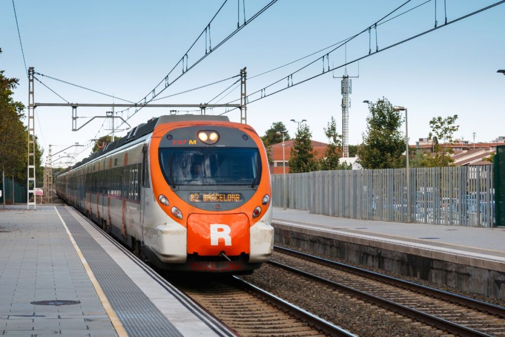 The R2 Barcelona Airport Train to the City