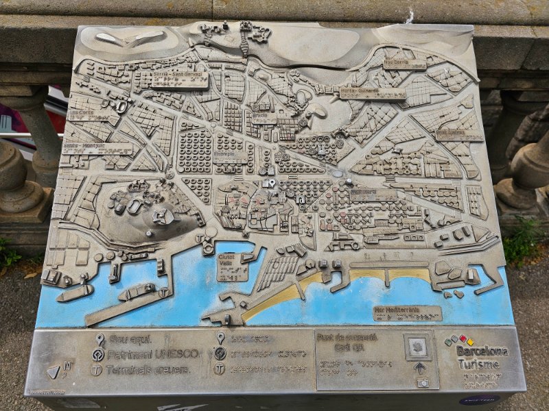 3D Touchable Map of Barcelona with Braille Labels
