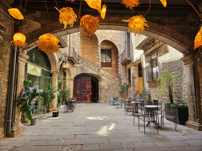 The Courtyard of the Palau Dalmases